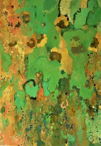 Oil on Canvas painting of semi-abstract sunflowers by Irish landscape artist.