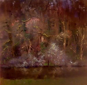 oil painting of an oak woods